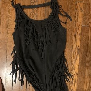 Fabrik black fringe dress - gently used!